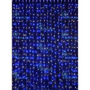 Изображение товара Гирлянда светодиодная Занавес сине-белая 220B, LED, провод белый, IP65 Rich LED RL-CS2*1.5-CW/BW