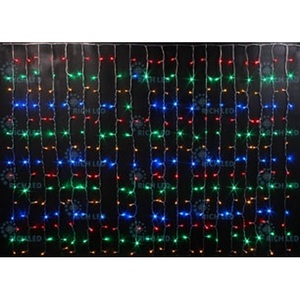 Изображение товара Гирлянда светодиодная Занавес разноцветная 220B, LED, провод белый, IP65 Rich LED RL-CS2*1.5-CW/M