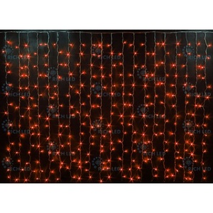 Изображение товара Гирлянда светодиодная Занавес красная 220B, LED, провод белый, IP65 Rich LED RL-CS2*1.5-CW/R