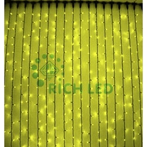 Изображение товара Гирлянда светодиодная Занавес желтая 220B, LED, провод белый, IP65 Rich LED RL-CS2*1.5-CW/Y