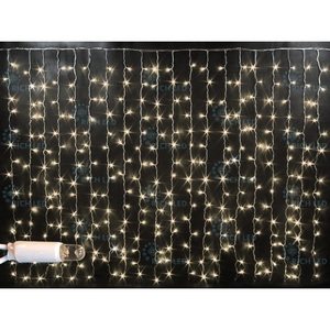 Изображение товара Гирлянда светодиодная Занавес белая с мерцанием 220B, LED, провод прозрачный, IP65 Rich LED RL-CS2*1.5F-CT/WW
