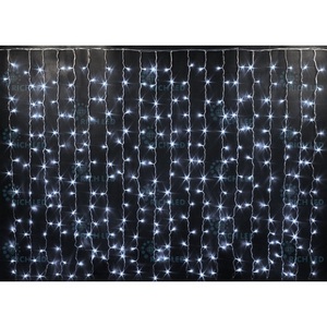 Изображение товара Гирлянда светодиодная Занавес белая с мерцанием 220B, LED, провод белый, IP65 Rich LED RL-CS2*1.5F-CW/W