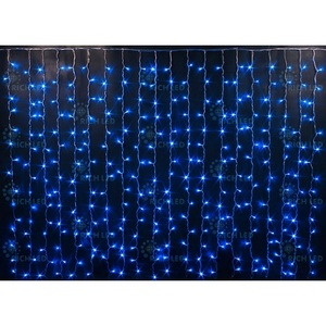 Изображение товара Гирлянда светодиодная Занавес синяя с мерцанием 220B, LED, провод прозрачный, IP54 Rich LED RL-CS2*1.5F-T/B