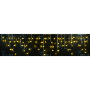 Изображение товара Гирлянда светодиодная Бахрома желтая 220B, LED, провод черный, IP65 Rich LED RL-i3*0.5-RB/Y