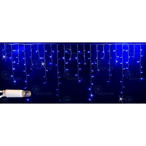 Изображение товара Гирлянда светодиодная Бахрома синяя с мерцанием 220B, LED, провод белый, IP65 Rich LED RL-i3*0.9F-CW/B