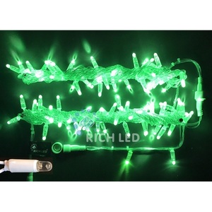 Изображение товара Гирлянда светодиодная зеленая постоянного свечения 220B, LED, провод прозрачный, IP65 Rich LED RL-S10C-220V-CT/G