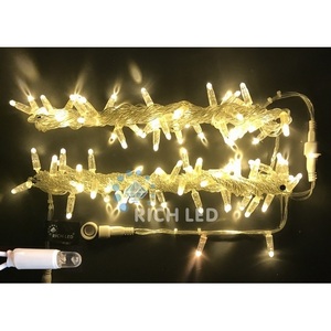 Изображение товара Гирлянда светодиодная белая постоянного свечения 220B, LED, провод прозрачный, IP65 Rich LED RL-S10C-220V-CT/WW