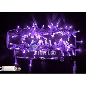 Изображение товара Гирлянда светодиодная фиолетовая постоянного свечения 220B, LED, провод белый, IP65 Rich LED RL-S10C-220V-CW/V