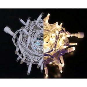 Изображение товара Гирлянда светодиодная белая постоянного свечения 220B, LED, провод белый, IP65 Rich LED RL-S10C-220V-RW/WW