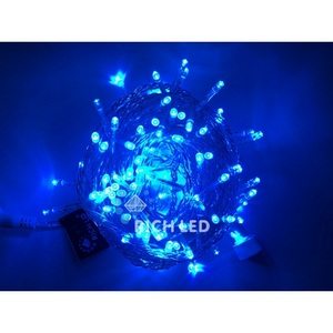 Изображение товара Гирлянда светодиодная синяя постоянного свечения 220B, LED, провод прозрачный, IP54 Rich LED RL-S10C-220V-T/B