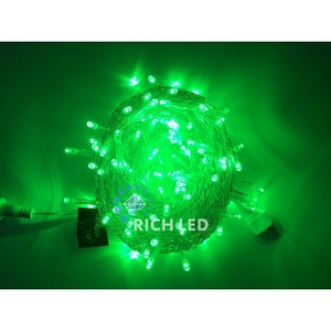 Изображение товара Гирлянда светодиодная зеленая постоянного свечения 220B, LED, провод прозрачный, IP54 Rich LED RL-S10C-220V-T/G