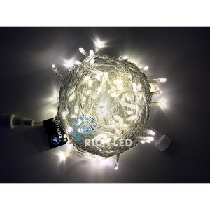 Изображение товара Гирлянда светодиодная белая постоянного свечения 220B, LED, провод прозрачный, IP54 Rich LED RL-S10C-220V-T/WW