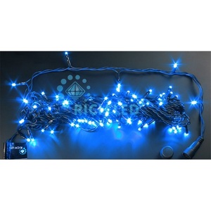 Изображение товара Гирлянда светодиодная синяя постоянного свечения 24B, LED, провод черный, IP54 Rich LED RL-S10C-24V-B/B