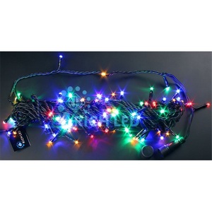 Изображение товара Гирлянда светодиодная разноцветная постоянного свечения 24B, LED, провод черный, IP54 Rich LED RL-S10C-24V-B/M