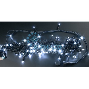 Изображение товара Гирлянда светодиодная белая постоянного свечения 24B, LED, провод черный, IP54 Rich LED RL-S10C-24V-B/W