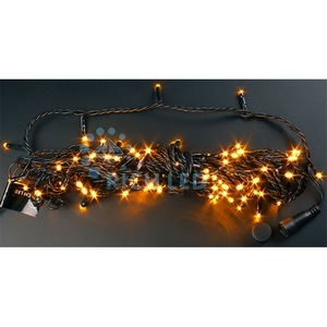 Изображение товара Гирлянда светодиодная желтая постоянного свечения 24B, LED, провод черный, IP54 Rich LED RL-S10C-24V-B/Y