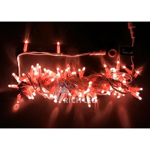 Изображение товара Гирлянда на елку 10 м светодиодная красная постоянного свечения 24B, LED, провод белый, IP65 Rich LED RL-S10C-24V-CW/R