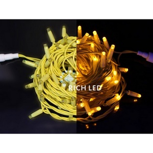 Изображение товара Гирлянда светодиодная желтая постоянного свечения 24B, LED, провод желтый, IP65 Rich LED RL-S10C-24V-RY/Y