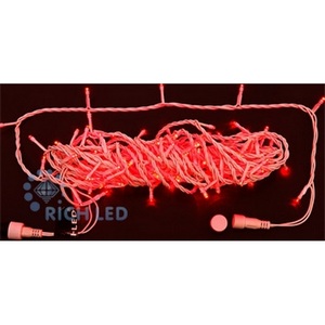 Изображение товара Гирлянда светодиодная красная постоянного свечения 24B, LED, провод белый, IP54 Rich LED RL-S10C-24V-W/R