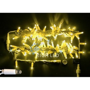 Изображение товара Гирлянда светодиодная желтая с мерцанием 220B, LED, провод белый, IP65 Rich LED RL-S10CF-220V-CW/Y