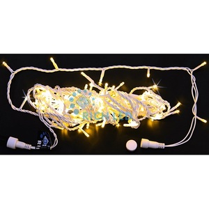 Изображение товара Гирлянда светодиодная белая с мерцанием 220B, LED, провод белый, IP54 Rich LED RL-S10CF-220V-W/WW