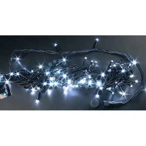 Изображение товара Гирлянда светодиодная белая с мерцанием 24B, LED, провод черный, IP54 Rich LED RL-S10CF-24V-B/W