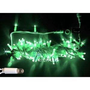 Изображение товара Гирлянда светодиодная зеленая с мерцанием 24B, LED, провод прозрачный, IP65 Rich LED RL-S10CF-24V-CT/G