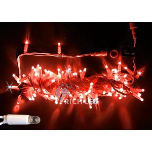 Изображение товара Гирлянда светодиодная красная с мерцанием 24B, LED, провод прозрачный, IP65 Rich LED RL-S10CF-24V-CT/R
