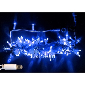 Изображение товара Гирлянда светодиодная синяя с мерцанием 24B, LED, провод белый, IP65 Rich LED RL-S10CF-24V-CW/B