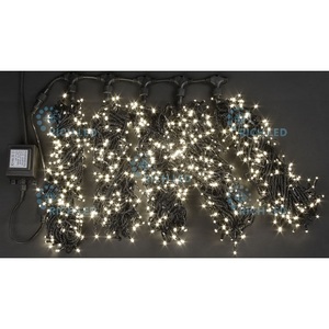 Изображение товара Гирлянда светодиодная белая постоянного свечения 24B, LED, провод черный, IP54 Rich LED RL-S5*20-B/WW