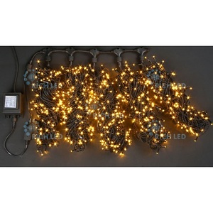 Изображение товара Гирлянда светодиодная желтая постоянного свечения 24B, LED, провод черный, IP54 Rich LED RL-S5*20-B/Y