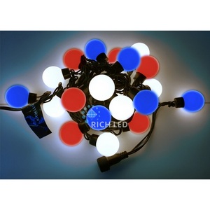 Изображение товара Гирлянда светодиодная триколор постоянного свечения 220B, LED, провод черный, IP65 Rich LED RL-S5-20C-40B-B/WBR