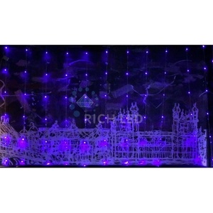 Изображение товара Гирлянда светодиодная Водопад синяя режимов свечения 24B, LED, провод прозрачный, IP54 Rich LED RL-WF3*2C4/1-T/B