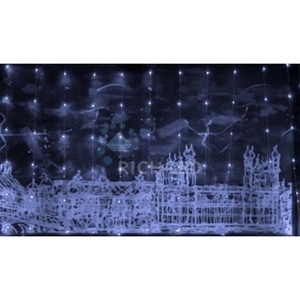 Изображение товара Гирлянда светодиодная Водопад белая режимов свечения 24B, LED, провод прозрачный, IP54 Rich LED RL-WF3*2C4/1-T/W