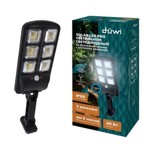 Изображение товара Настенный светильник IP65 уличный светодиодный на солнечных батареях с датчиком движения и пультом duwi 24290 5