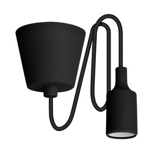 Изображение товара Патрон Е27 пластиковый с подвесом 1м, черный REV 24647 3