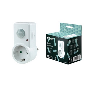 Изображение товара Датчик движения (180°, 10с-15 мин, 6м, 800Вт, IP44) Duwi 25827 8