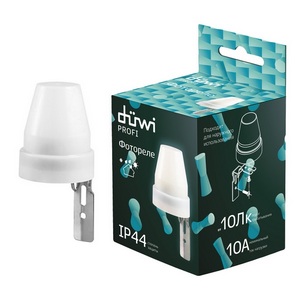 Изображение товара Датчик освещенности (10А, 10-100Лк, IP44) Duwi 25871 1