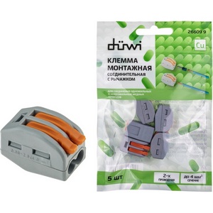 Изображение товара Клемма рычажковая 5 шт. duwi 26609 9