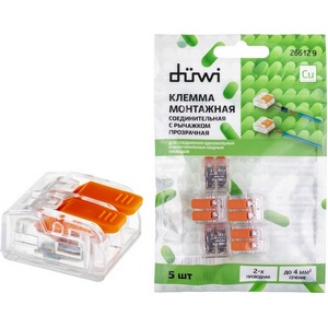 Изображение товара Клемма рычажковая 5 шт. duwi 26612 9