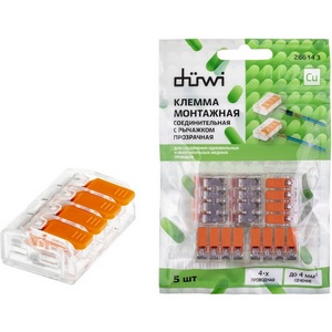 Изображение товара Клемма рычажковая 5 шт. duwi 26614 3