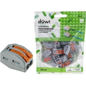 Изображение товара Клемма рычажковая 20 шт. duwi 26621 1