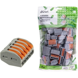 Изображение товара Клемма рычажковая 50 шт. duwi 26659 4