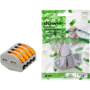 Изображение товара Клемма рычажковая 5 шт. duwi 26678 9