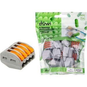 Изображение товара Клемма рычажковая 20 шт. duwi 26679 6