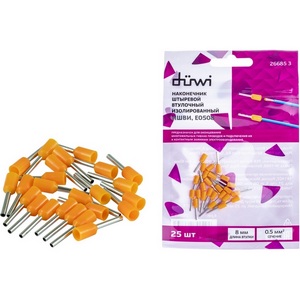 Изображение товара Наконечник-гильза с изолированным фланцем 25 шт. duwi 26685 3