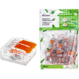 Изображение товара Клемма рычажковая 50 шт. duwi 26690 7