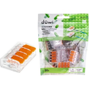 Изображение товара Клемма рычажковая 20 шт. duwi 26727 0