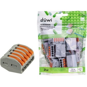 Изображение товара Клемма рычажковая 20 шт. duwi 26747 8
