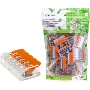 Изображение товара Клемма рычажковая 50 шт. duwi 26748 5